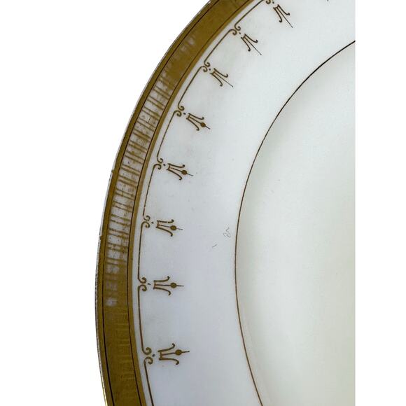 Antique Limoges Mid-1800's Porcelain Plates Elegant Gilded Design-Stunning Set 6 - Picture 8 of 12